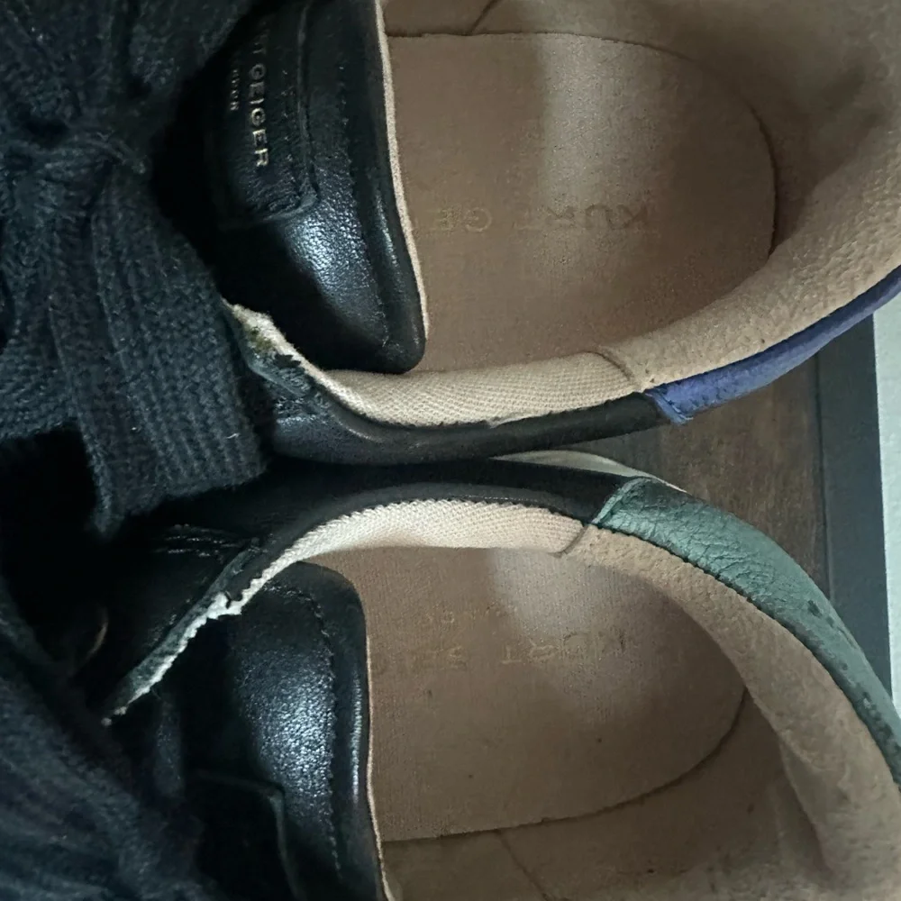 Kurt Geiger Black Sneakers with Rainbow Stripe